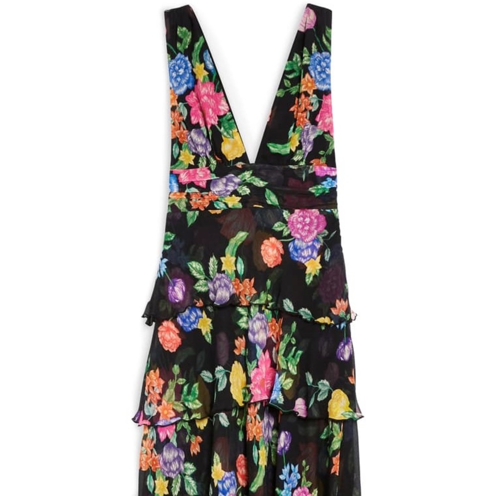 Topshop midi floral dress size 8